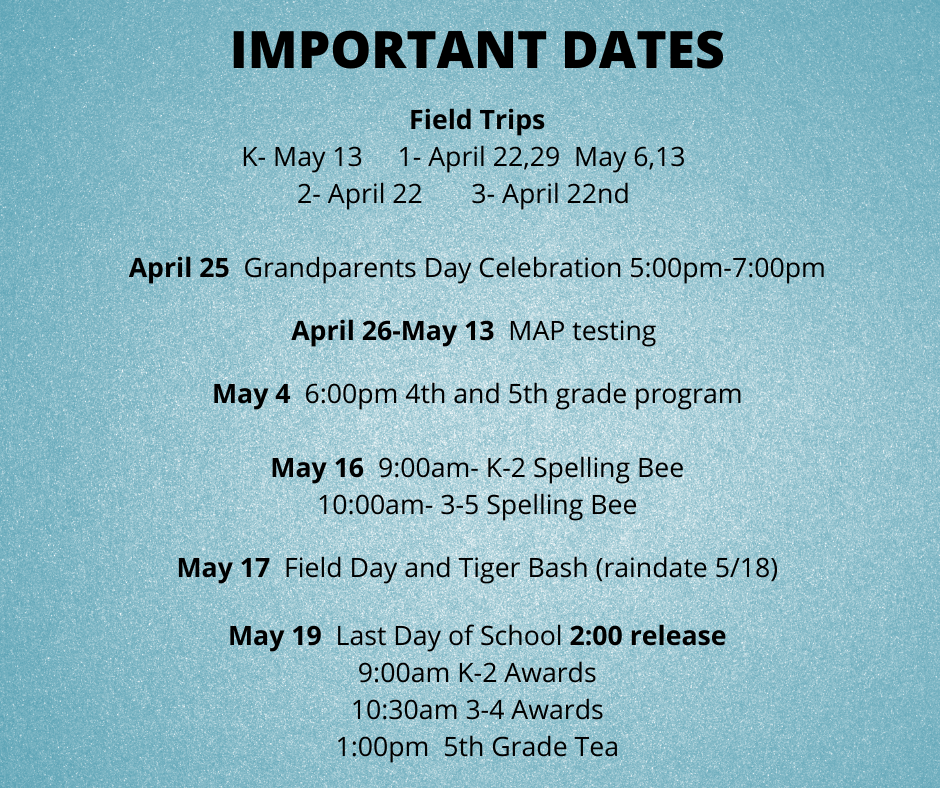 Updated Important Dates